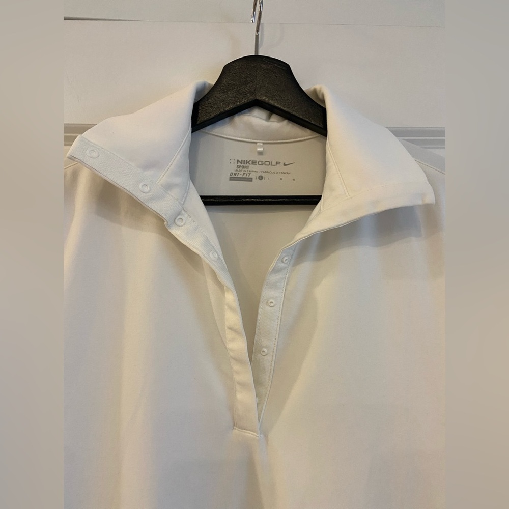 SOLD #120 NWOT Nike Golf Sport Dri-Fit Women’s Long Sleeve White Polo - Picture 5 of 8